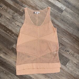 Jennifer Lopez Knit Tank Top Size Large Blush Pink Shimmer Sleeveless